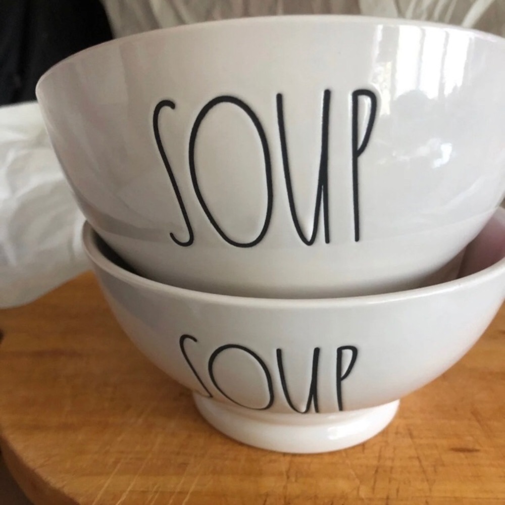 RaeDunn Bowls SOUP LL Set of 2